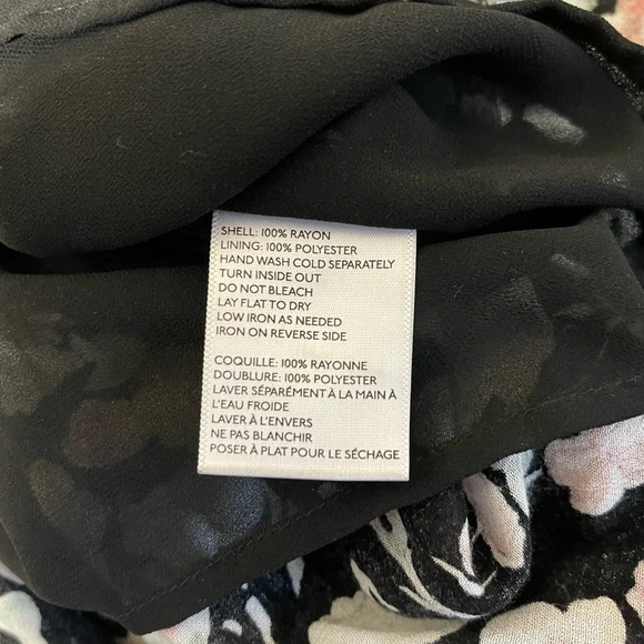 Anthropologie Pins and Needles Black Floral Print Open Back Maxi Dress Medium - Picture 12 of 13